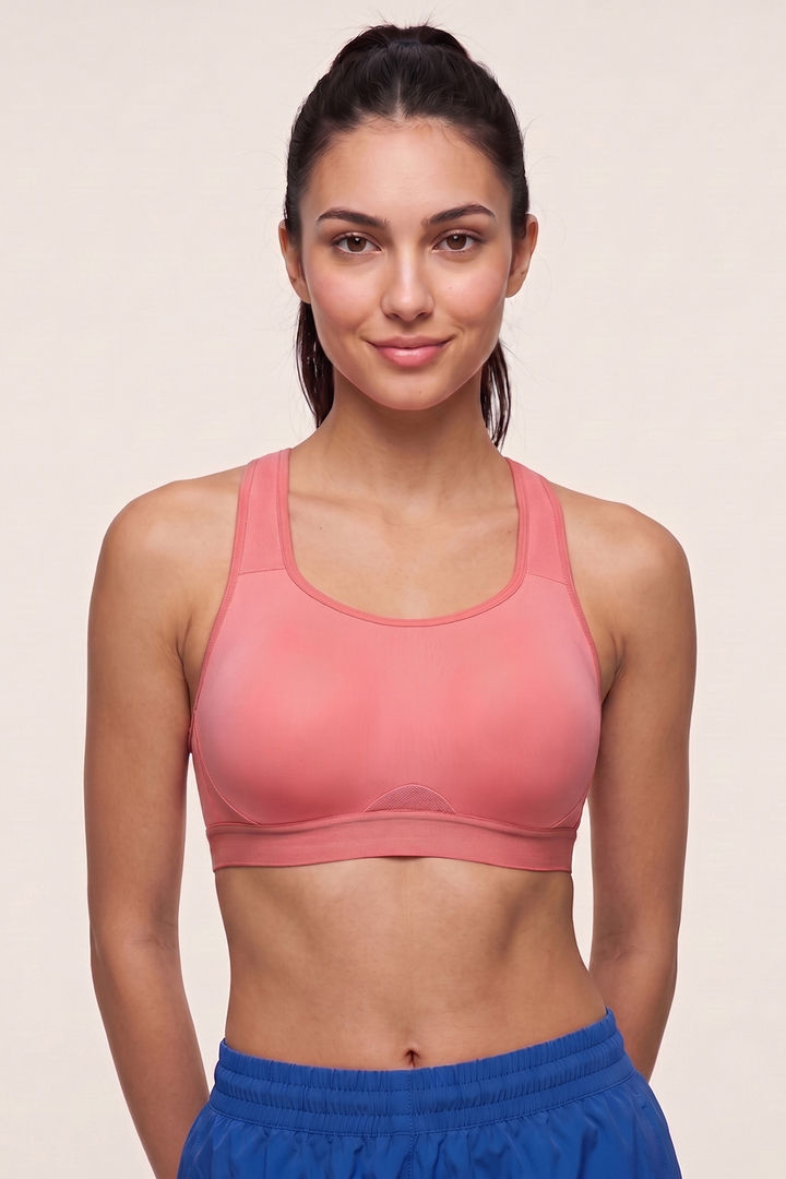 Zelocity High Impact Quick Dry Sports Bra - Tea Rose — image 3